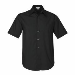 Biz Mens Metro Short Sleeve Shirt Black