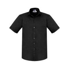 Biz Mens Monaco Short Sleeve Shirt Black