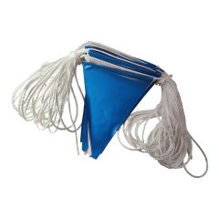 Blue_White Safety Flag on Rope _ 30m roll