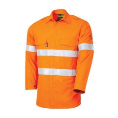 Bool PPE1 Lightweight 155gsm FR Shirt w/ Loxy FR Hoop Reflective Tape, Orange