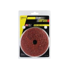 Carded 5 Pack 100mm x A36 Resin Fibre Disc AlOx Grit