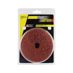 Carded 5 Pack 100mm x B36 Resin Fibre Soft Metal Disc Grit