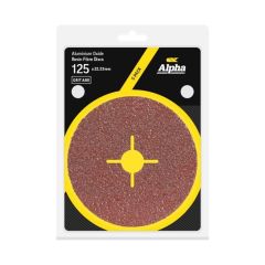 Carded 5 Pack 125mm x A80 Resin Fibre Disc AlOx Grit