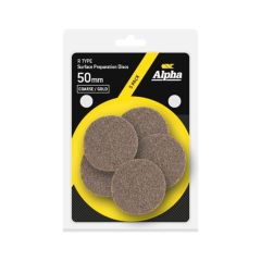 Carded 5 Pack 50mm Surface Prep Disc R Type Coarse _ Gold