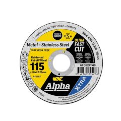Carded _x10_ 115 x 1_0mm Cutting Disc _ Stainless Gold Series II