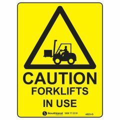 Caution Forklifts in Use Sign