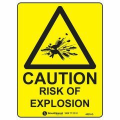 Caution Risk of Explosion Sign
