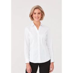 City Collection 2260 Ladies Long Sleeve Classic Shirt_ WHITE