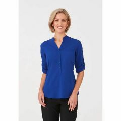City Collection 2263 Ladies 3_4 Roll Up Sleeve_ Cobalt
