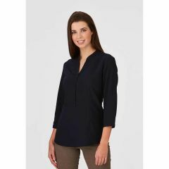 City Collection 2263 Ladies 3_4 Roll Up Sleeve_ Navy