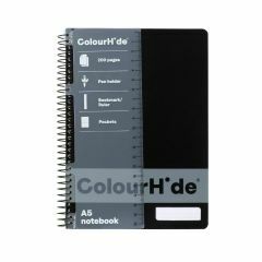 Colourhide Notebook A5 200 page_ Black
