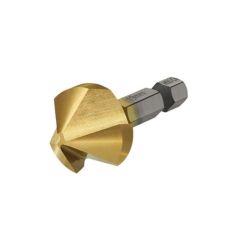 Countersink 3 Flute 19mm TiN 1_4in Hex Shank Carded