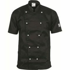 DNC 1101 200gsm Polycotton Traditional Chef Jacket_ Short Sleeve_