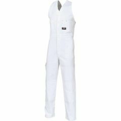 DNC 3121 311gsm Cotton Drill Action Back Coveralls_ White