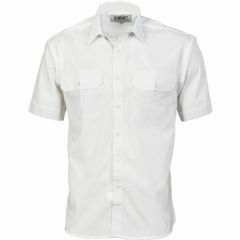 DNC 3211 110gsm Polycotton Shirt_ Short Sleeve_ White