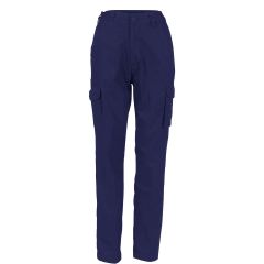 DNC 3322 311gsm Ladies Cotton Drill Cargo Trousers_ Navy