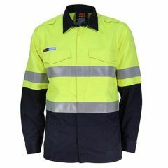 DNC 3455 Inherent FR PPE2 Reflective 230 GSM Ripstop Shirt_ Yello