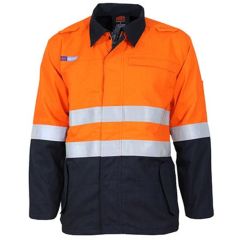DNC 3483 Inherant F_R Hoop Refl_ PPE2 Jacket_ Orange_Navy