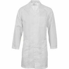 DNC 3501 Poly_Cotton Food Industry Dust Coat_ White