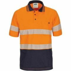 DNC 3515 Hoop Segment Taped Cotton Jersey Polo Shirt_ Short Sleeve_ Org_Navy