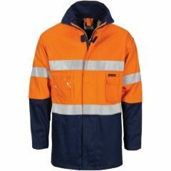 DNC 3767 311gsm Hoop Reflective Cotton Drill 2_in_1 Jacket_ Orang