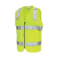 DNC 3807 Hoop _ Shoulder Reflective Safety Vest_ Clear ID Pocket_