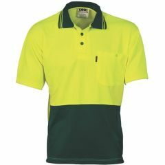 DNC 3811 Polyester Polo Shirt_ Short Sleeve_ Yellow_Bottle