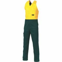 DNC 3853 311gsm Action Back Cotton Drill Coveralls_ Yellow_Bottle