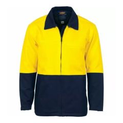 DNC 3868 311gsm Protector Cotton Drill Jacket_ Yellow_Navy