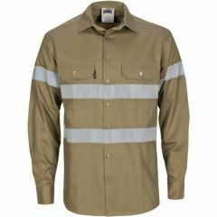 DNC 3967 155gsm Hoop Reflective Cotton Drill Shirt_ Long Sleeve_ 