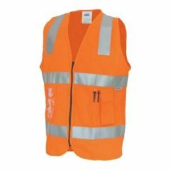 DNC Hoop Shoulder Reflective Safety Vest_ Clear ID Pocket_ Orange