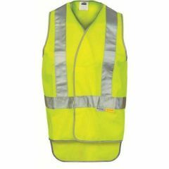 DNC X_Style Polyester Reflective Safety Vest_ Tail Flap_ Yellow