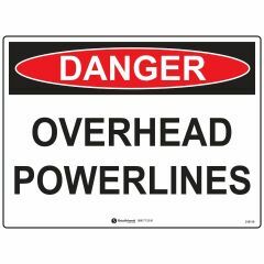 Danger Overhead Powerlines Sign