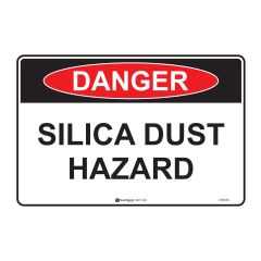 Danger Silica Dust Hazard_ 600 x 400mm Corflute