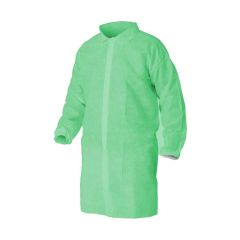 Disposable Lab Coat without Pockets_ Green_ Carton of 100
