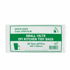 EPI HDPE White Kitchen Tidy Liners_ Small 18 Ltr