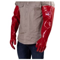 Elliotts Chemvex 7100 Red Single Dip Chemical Gloves _ 65cm
