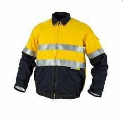Elliotts Tecasafe Plus FR Hi Vis Internal Jacket_ Yellow_Navy