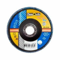 FLEXOVIT 100x16mm Z120 FLEXOVIT FLAP DISCS _ MEGA_LINE BLUE R828 _BLUE_