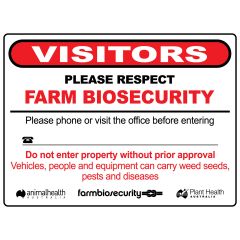 Farm Biosecurity Sign _Not compliant in NSW_ Sign