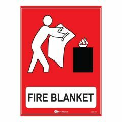Fire Blanket with pictogram Sign