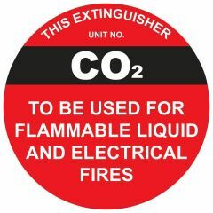 Fire Extinguisher Marker CO2 Black Sign