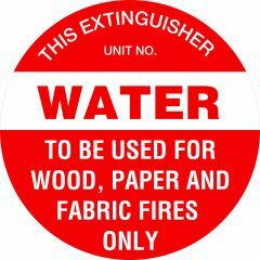 Fire Extinguisher Marker Water _Red_ Sign