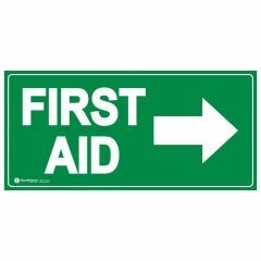 First Aid with Right Arrow Sign