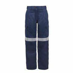 FlameBuster HRC2 Ladies Cargo Pant w_ FR Reflective Tape_ Navy