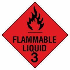 Flammable Liquid 3 Sign