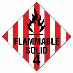 Flammable Solid 4 Sign