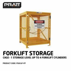 Forklift Storage Cage_ 1 Storage Level Up To 4 Forklift Cylinders