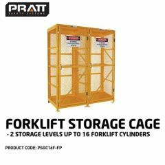 Forklift Storage Cage_ 2 Storage Levels Up To 16 Forklift Cylinde