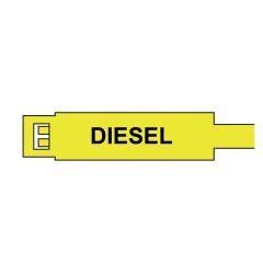 Fuel Container ID Tags AFAC Approved _ Diesel _ OLIVE YELLOW